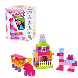 Конструктор "Building Blocks", 90 деталей, рожевий, Технок