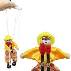 Лялька-маріонетка "Клоун", у жовтому