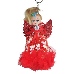 Лялька-брелок з крилами "Янгол", червоний