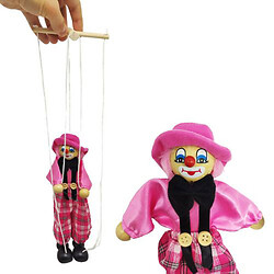 Лялька-маріонетка "Клоун", у рожевому