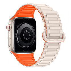 Ремінець Apple Watch 42 / Watch 44, Hoco iWatch WA06, Starlight-Orange, Білий