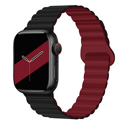 Ремінець Apple Watch 38 / Watch 40, Hoco iWatch WA22, Black-Burgundy, Чорний