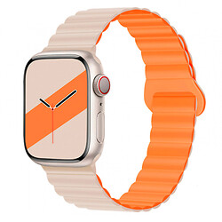 Ремінець Apple Watch 42 / Watch 44, Hoco iWatch WA22, Starlight-Orange, Білий