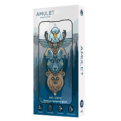 Захисне скло Apple iPhone 15 Plus / iPhone 15 Pro Max, AMULET HD Antistatic, 2.5D, Чорний