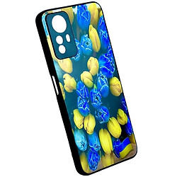 Чохол (накладка) Samsung A055 Galaxy A05, Marble and Pattern Glass Case, Tulips, Малюнок