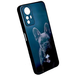 Чохол (накладка) Samsung A055 Galaxy A05, Marble and Pattern Glass Case, French Bulldog, Малюнок