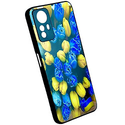 Чохол (накладка) Samsung A125 Galaxy A12 / M127 Galaxy M12, Marble and Pattern Glass Case, Tulips, Малюнок