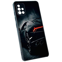Чохол (накладка) Samsung A245 Galaxy A24, Marble and Pattern Glass Case, Black Car, Малюнок