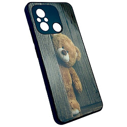 Чохол (накладка) Samsung A346 Galaxy A34 5G, Marble and Pattern Glass Case, Teddy Bear, Малюнок