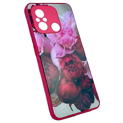 Чехол (накладка) Samsung M135F Galaxy M13, Marble and Pattern Glass Case, Red Peonies, Рисунок