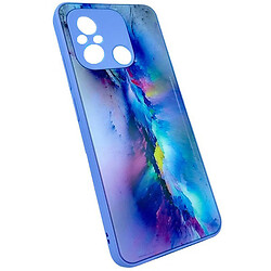 Чохол (накладка) Xiaomi Redmi Note 12S, Marble and Pattern Glass Case, Purple Marble, Малюнок