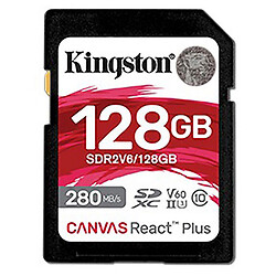 Карта памяти Kingston Canvas React Plus V60 SDR2V6, 128 Гб.