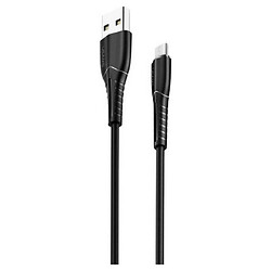 USB кабель Usams US-SJ365 U35, MicroUSB, 1.0 м., Чорний