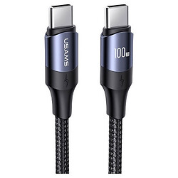 USB кабель Usams US-SJ524 U71, Type-C, 1.2 м., Чорний