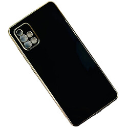 Чехол (накладка) Samsung A515 Galaxy A51, Golden Line Separate Camera, Черный