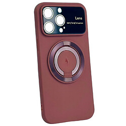Чохол (накладка) Apple iPhone 11, HD Glass Film Lens Separate Camera, MagSafe, Бордовий
