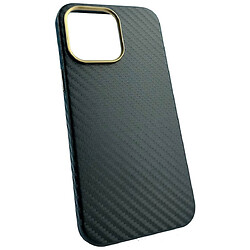 Чехол (накладка) Apple iPhone 14 Plus, Leather Carbon Metal Frame, Серый