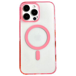 Чохол (накладка) Apple iPhone 14, MAGNETIC Clear Matte Color, MagSafe, Рожевий