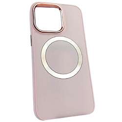 Чехол (накладка) Apple iPhone 11, Matte Colorful Metal Frame, MagSafe, Бежевый