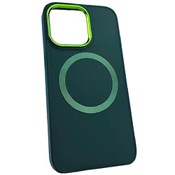 Чохол (накладка) Apple iPhone 13, Matte Colorful Metal Frame, MagSafe, Зелений