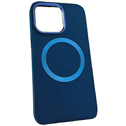 Чохол (накладка) Apple iPhone 14, Matte Colorful Metal Frame, MagSafe, Синій