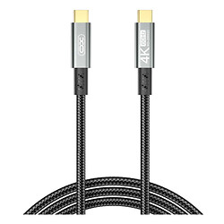 USB кабель XO GB020, Type-C, 1.0 м., Сірий