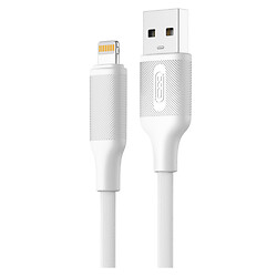 USB кабель XO NB265 Minimalist Apple iPhone SE 2022 / iPhone 14 Pro Max / iPhone 14 Plus / iPhone 14 Pro / iPhone 14 / iPhone 13 Pro / iPhone 13 Mini / iPhone 13 / iPhone 13 Pro Max / iPhone 12 Mini / iPhone 12 Pro Max, Lightning, 1.0 м., Білий