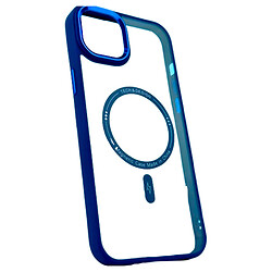 Чохол (накладка) Apple iPhone 15 Plus, Colored Metal Camera Rim, MagSafe, Синій