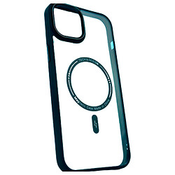 Чохол (накладка) Apple iPhone 15 Plus, Colored Metal Camera Rim, MagSafe, Чорний