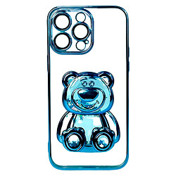Чохол (накладка) Apple iPhone 13, Cute Shining Bear, Блакитний