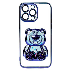 Чохол (накладка) Apple iPhone 13, Cute Shining Bear, Синій