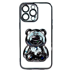 Чохол (накладка) Apple iPhone 13, Cute Shining Bear, Чорний