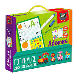 Карточки с маркером "Готовимся к школе: Алфавит" VT5010-21 (укр)