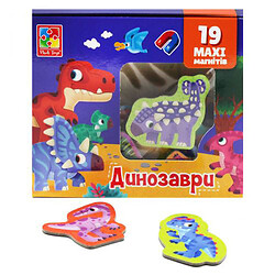 Магниты "Мой мир: Динозаврики", укр, Vladi Toys