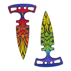 Комплект сувенирных ножей, модель «Тышечный TIKI».