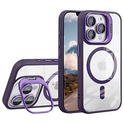 Чехол (накладка) Apple iPhone 15 Pro, Metal Stand Case, MagSafe, Dark Purple, Фиолетовый
