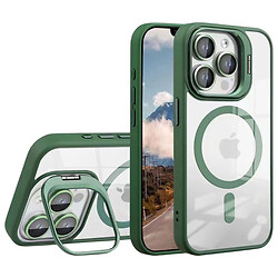Чохол (накладка) Apple iPhone 15 Pro, Metal Stand Case, MagSafe, Зелений