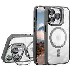 Чохол (накладка) Apple iPhone 15 Pro, Metal Stand Case, MagSafe, Сірий