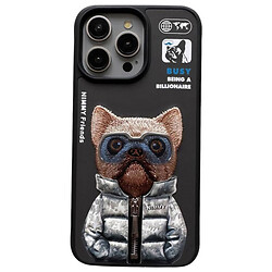 Чохол (накладка) Apple iPhone 15, Nimmy 3D Metal Buttons, Dog Black, Малюнок