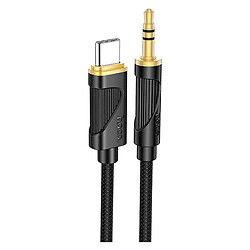AUX кабель Hoco UPA30, Type-C, 3,5 мм., 1.0 м., Чорний