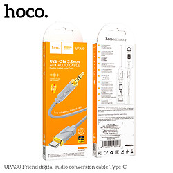 AUX кабель Hoco UPA30, Type-C, 1.0 м., 3.5 мм., Синий - № 5