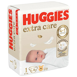 Підгузки дитячі Huggies Extra Care 1", 2-5 кг, 22 шт/пач, Huggies