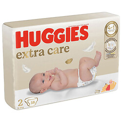 Підгузки дитячі Huggies Extra Care 2, 3-6 кг, 58 шт/пач, Huggies