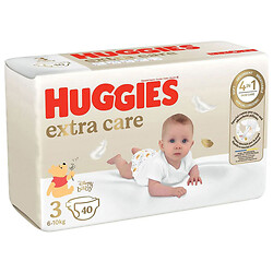 Підгузки дитячі Huggies Extra Care 3, 6-10 кг, 40 шт/пач, Huggies