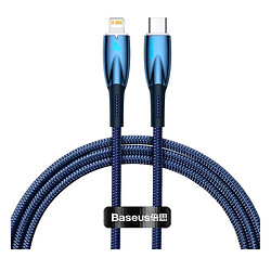 USB кабель Baseus CADH000003 Glimmer Apple iPhone 15 Plus / iPhone 15 Pro Max / iPhone 15 / iPhone 15 Pro / iPhone SE 2022 / iPhone 14 Pro Max / iPhone 14 Plus / iPhone 14 Pro / iPhone 14 / iPhone 13 Pro / iPhone 13 Mini, Lightning, 1.0 м., Синий