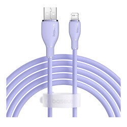 USB кабель Baseus P10355700511-01 Pudding Apple iPhone 15 Plus / iPhone 15 Pro Max / iPhone 15 / iPhone 15 Pro / iPhone SE 2022 / iPhone 14 Pro Max / iPhone 14 Plus / iPhone 14 Pro / iPhone 14 / iPhone 13 Pro, Lightning, 2.0 м., Фиолетовый