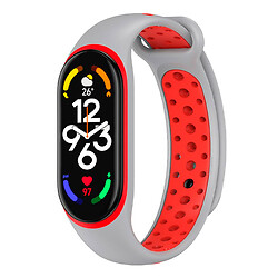 Ремінець Xiaomi Mi Band 5 / Mi Band 6, BeCover Nike, Grey-Red, Сірий