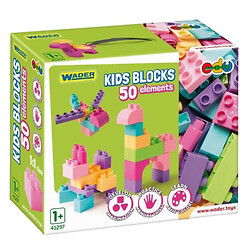 Конструктор пластиковий "Kids Blocks" 50 елементів, рожевий, Tigres