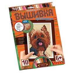 Вышивка крестиком по номерам, "Собачка", Danko Toys