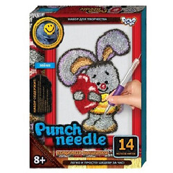 Ковровая вышивка "Punch needle: Зайка", PN-01-10, Danko Toys